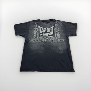 Y2K Tap Out MPS Strengths And Discipline Black Shirt Size Large